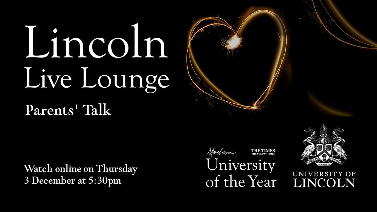 University of Lincoln, UK (@unilincoln) on Twitter photo Is your son or daughter applying for 2021? Join us tonight for a special parent and guardian-themed live chat featuring <a href="/lincolnSU/">Lincoln SU</a>'s VP Bailey Marchant and her mother.
Watch live from 5.30pm: lncn.ac/parents2021 Is your son or daughter applying for 2021? Join us tonight for a special parent and guardian-themed live chat featuring <a href="/lincolnSU/">Lincoln SU</a>'s VP Bailey Marchant and her mother.
Watch live from 5.30pm: lncn.ac/parents2021