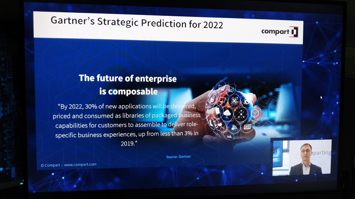 diegomtassis's tweet photo. The future of enterprise is composable. François Charette, #Comparting2020 https://t.co/iK5Nh4hZ8e