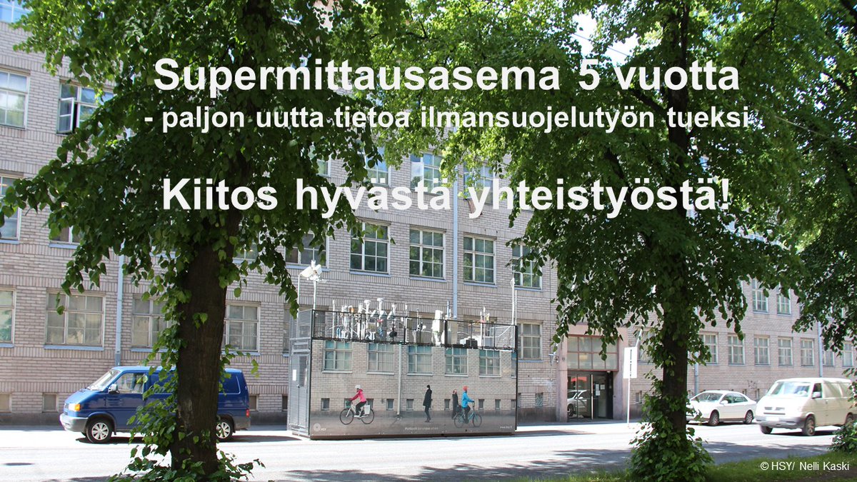 hsy_fi's tweet photo. HSY:n ilmanlaadun supermittausasemalla on tutkittu 5 v. ilmanlaadun kehittymistä ja muutoksia päästöissä. Mittausmenetelmiä on useita. Se toimii myös alustana laajalle tutkimusyhteistyölle. Lämmin kiitos kaikille yhteistyökumppaneillemme! ❤️ #HSYilma #ilmanlaatu #enemmänyhdessä https://t.co/8QiyvFjzxp
