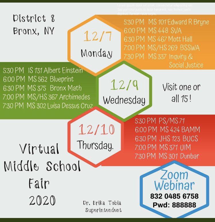 PS182x (@ps182x) on Twitter photo PS 182 STAR Community, Join Us for the District 8 Virtual Middle School Fair on 12/7,12/9 and 12/10. This virtual fair is a great way to find out about all the great middle schools in district 8!!! @District8Supt PS 182 STAR Community, Join Us for the District 8 Virtual Middle School Fair on 12/7,12/9 and 12/10. This virtual fair is a great way to find out about all the great middle schools in district 8!!! @District8Supt