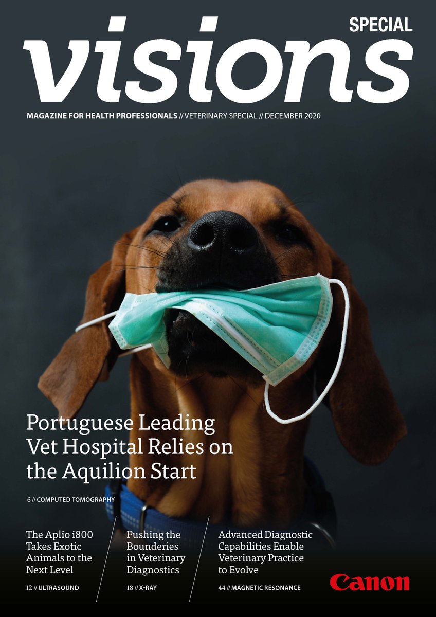 CanonMedicalEU's tweet photo. We are very happy to announce the new #VISIONS Veterinary Special 2020!
In this Special you will find comprehensive and attractive articles from various modalities, active in Veterinary.
Enjoy reading!
https://t.co/WkMj4sDf9Z
#VISIONSMagazine #MadePossible #MadeForLife https://t.co/cMq0nFA0gV