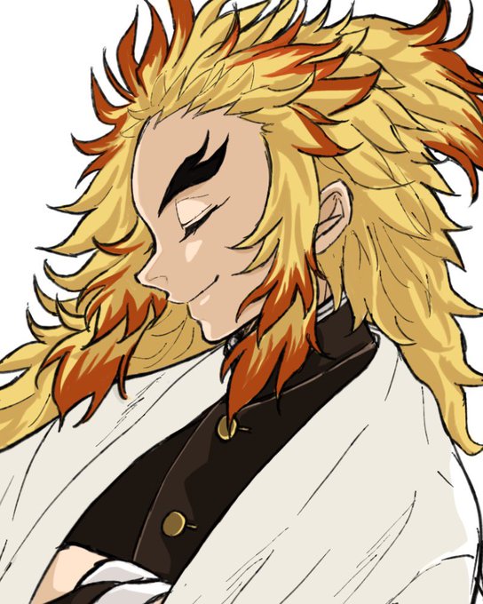 JillさんがTwitterに投稿した煉獄杏寿郎(鬼滅の刃)のイラスト。