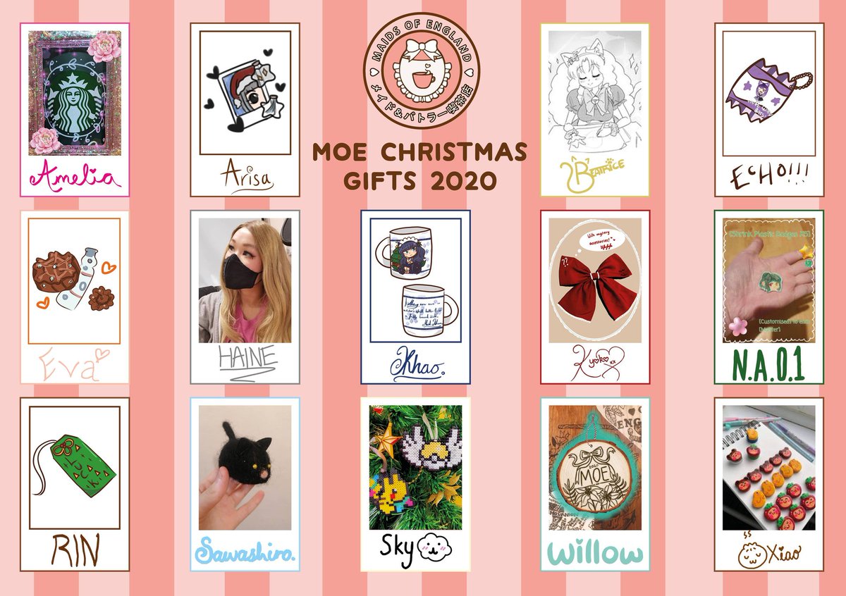 MaidsOfEngland's tweet photo. こんにちは Masters, These are our maid's hand crafted with love gifts that you can purchase from our shop. These of cos will come with card and heart warming message from our maids just for you.
#moe #maidsofengland #maid #butler #maidcafe #メイド #メイドカフェ #萌え #かわいい https://t.co/KCXqnCqcug