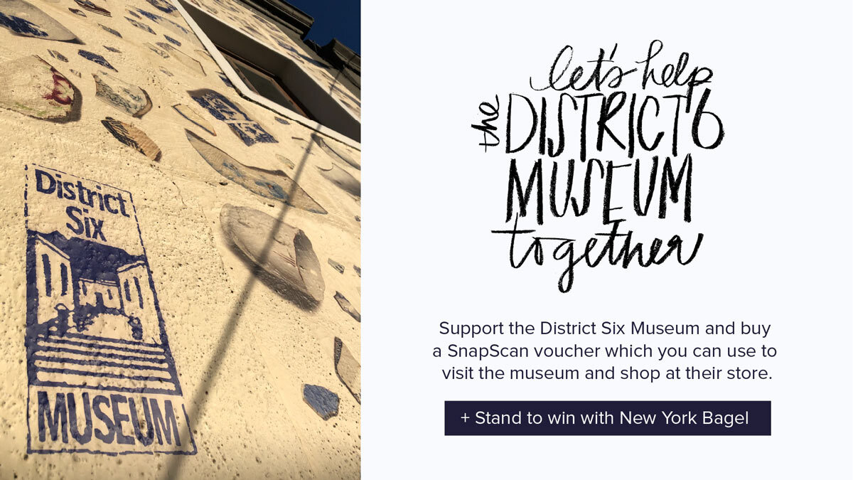 SnapScan (@snapscanapp) on Twitter photo Let’s support the <a href="/District6Museum/">District Six Museum</a> together. Buy a voucher here: bit.ly/D6Mvoucher and stand to win with New York Bagels 🥯♥️ Let’s support the <a href="/District6Museum/">District Six Museum</a> together. Buy a voucher here: bit.ly/D6Mvoucher and stand to win with New York Bagels 🥯♥️