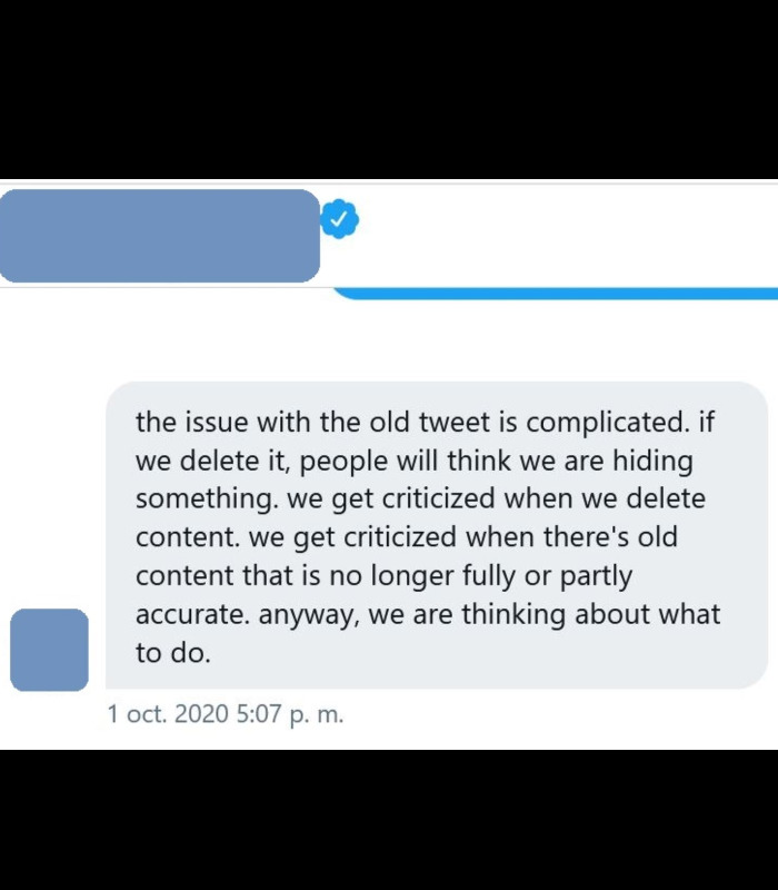  Private conversation with a top member of  @WHO on October 1. They don't delete that tweet to avoid being criticized.No comments.