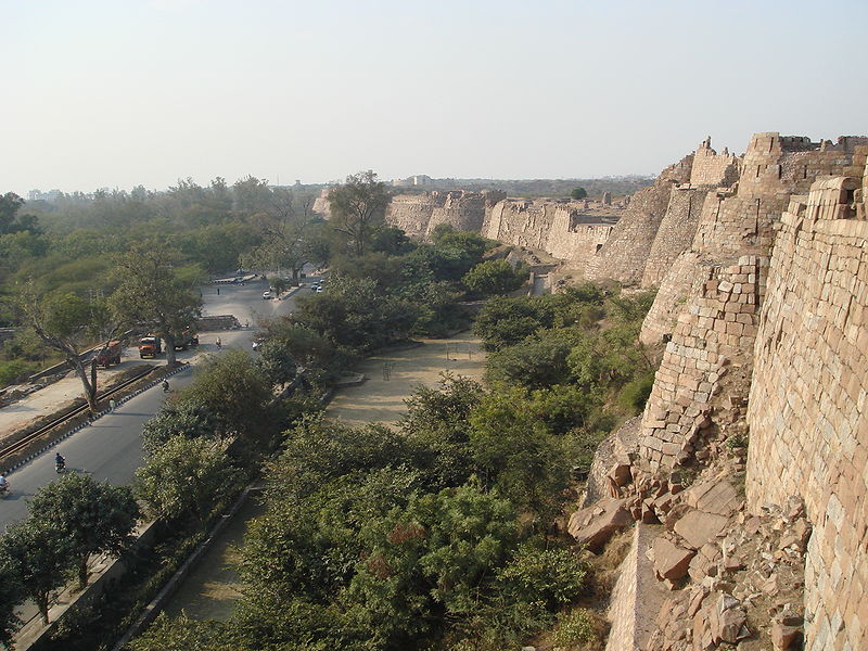 When the Tughlaqs went from being the governors of Multan to the Kings of Delhi they took the architecture with them.One of the most prominent feature of all Tughlaq architecture is the sloping wall which was first seen in Multan.