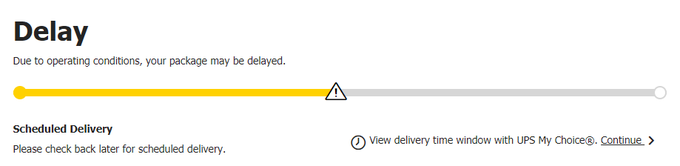 That's already a 3 day delay for less than a 10km ride from the warehouse ;-;  I hope UPS can deliver<a href="/tag/nsfw"class="tags"><span>#nsfw</span></a><a href="/tag/lovedoll"class="tags"><span>#lovedoll</span></a><a href="/tag/overwatch"class="tags"><span>#overwatch</span></a>