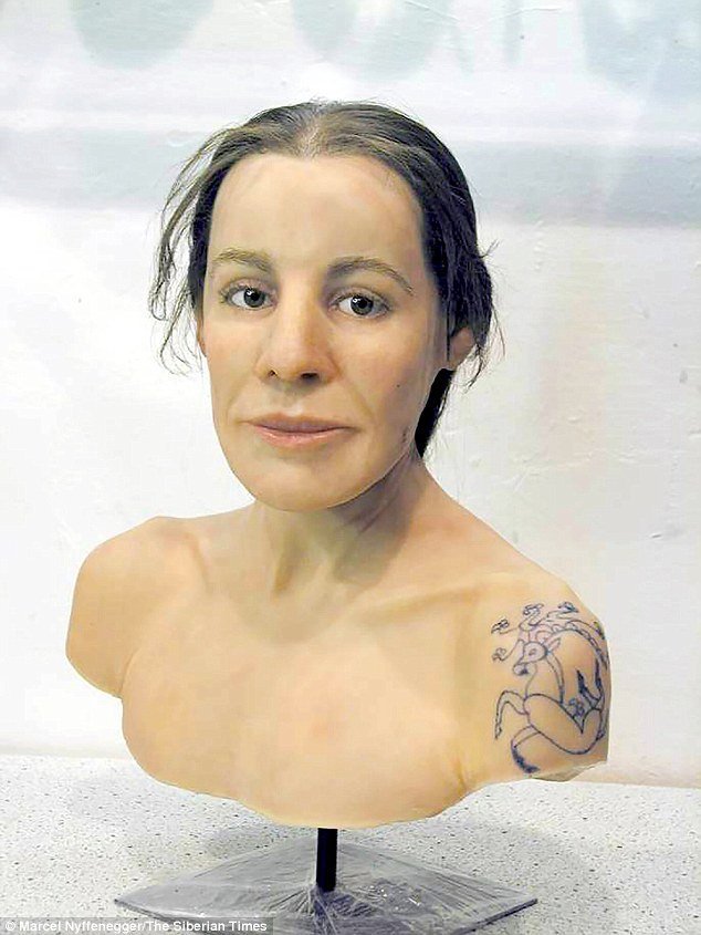 Here's a reconstruction of her face by Swiss taxidermist Marcel Nyffenegger.