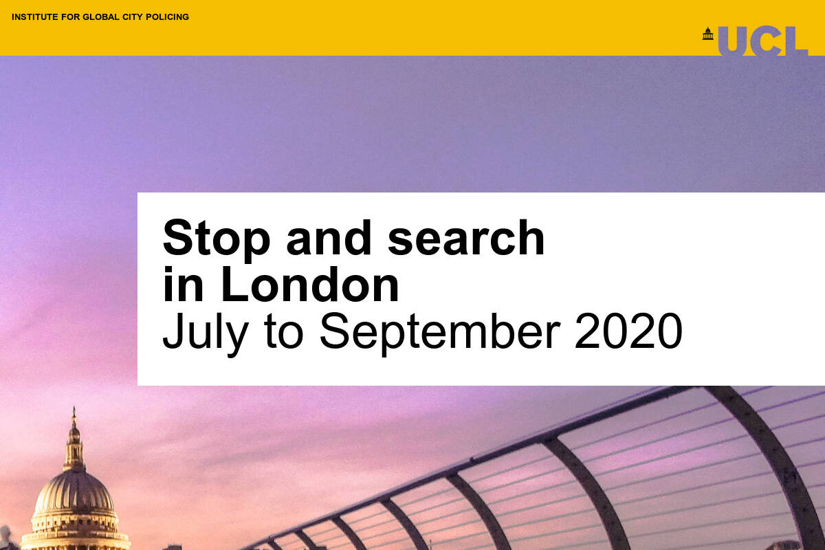Today  @IGCP_UCL releases the first quarterly report on how  #stopsearch is used by  @metpoliceuk  @BTPLondon and  @CityPolice in London, using  #opendata from  http://police.uk&nbsp; to provide evidence for the debate on  #stopandsearchReport:  https://bit.ly/stop-search-londonThread …