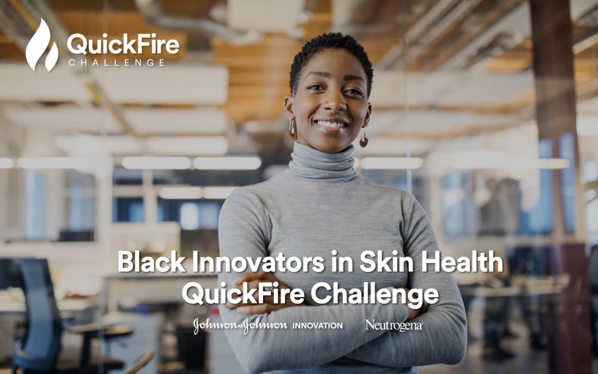 JNJInnovation's tweet photo. #JNJ recognizes the need to address racial disparities within #healthcare, which is why the Black Innovators in Skin Health #QuickFireChallenge seeks to identify &amp; support Black innovators with potential solutions to transform skincare. Apply by 1/22: https://t.co/4k5IHk1Gxh https://t.co/WfsMATSI46