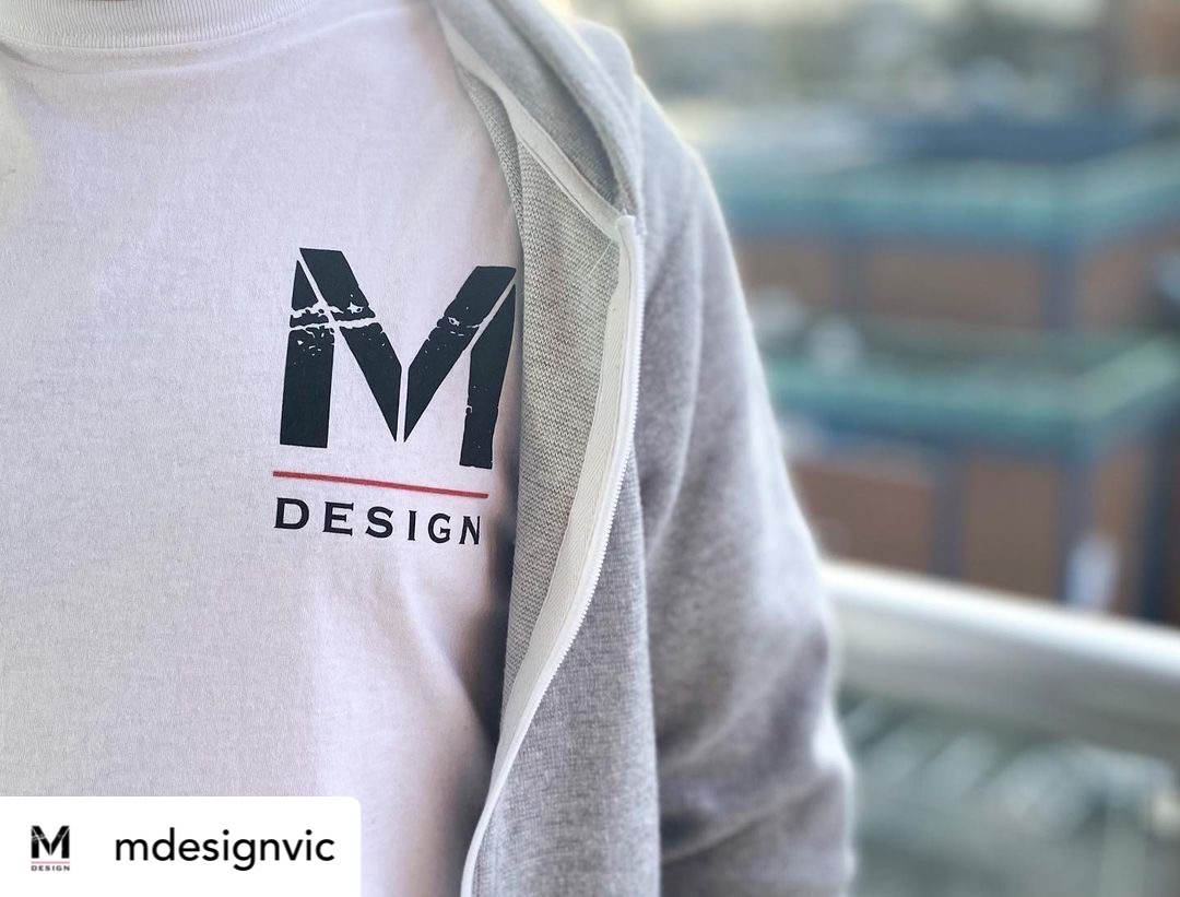 Nothing beats a classic white tee that's elevated with a sleek logo! [📸: M Design]

#designityourself  #customapparel #supportlocal