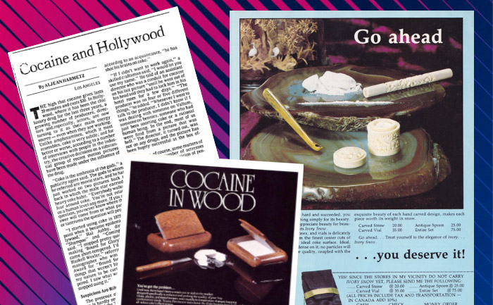 Although cocaine supply dried up after being made illegal, its popularity rose again in the 1970s.These pioneering "second round" coke users were mostly white. It's regarded as a "chic luxury drug" and "the ambrosia of the gods" used at glamorous Hollywood parties.