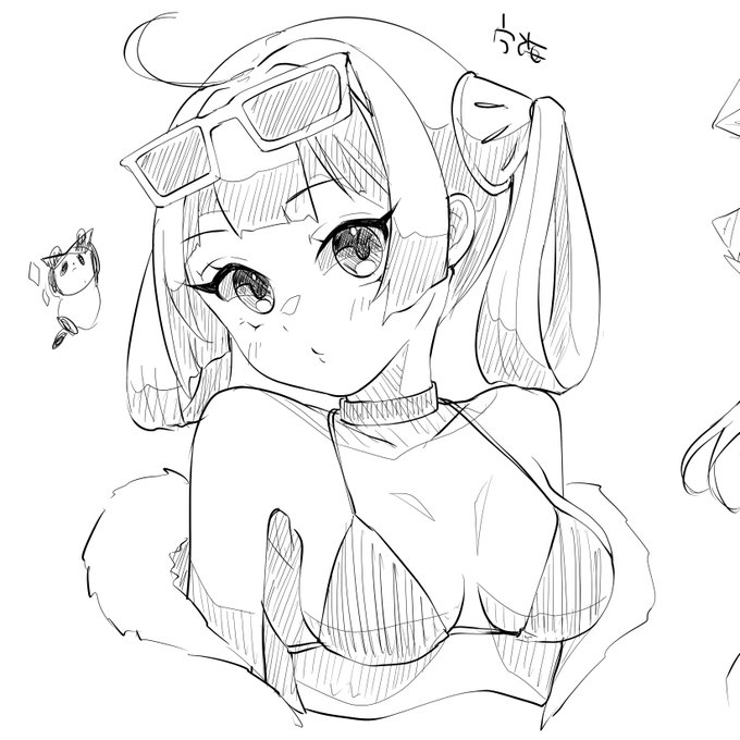 お題ありがとうございました!寧海とマリン船長です～～～( )( )バストアップまで! 