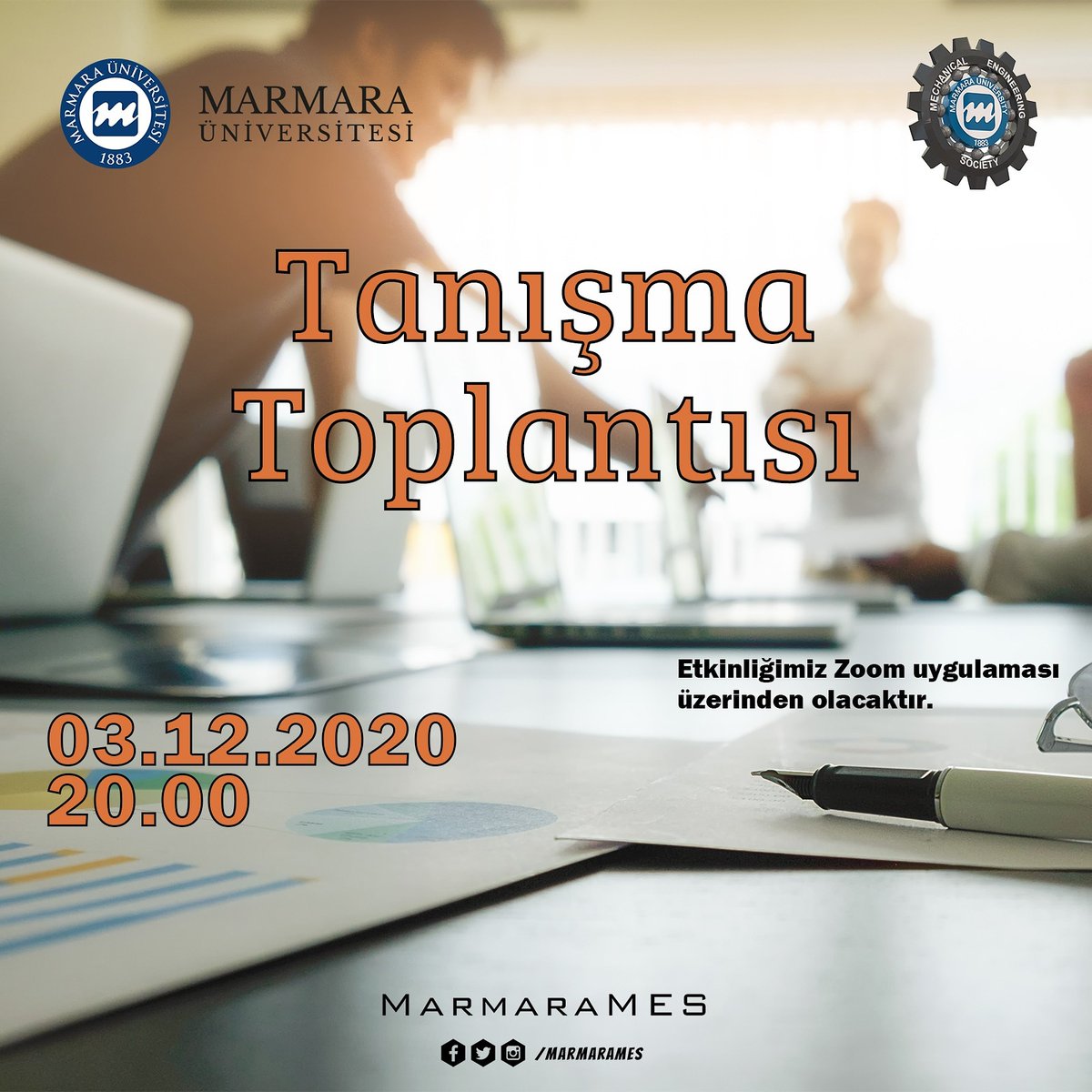 Marmara Makine Mühendisliği Kulübü olarak etkinlik ve projelerimize devam ediyoruz 😊 Sen de bizim ekip arkadaşımız olabilir, bu aile ile birlikte güzel işler başarabilirsin 💪🏻 Tanışma toplantımıza, detaylı bilgi ve ekiplerde görev almak için seni de bekliyoruz. ⚙🔧