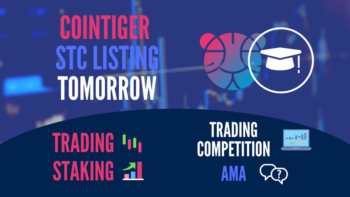 10:00 UTC Friday, December
- STC STAKING ⬆️
- STC/USDT TRADING COMPETITION📊
- STC AMA 📕
👉🏻 Join us on Friday’s STC/USDT listing and learn how to stake STC:
https://t.co/ASPwx6ZMhz
#crypto #token #listing #exchange #token #hype #cointiger #ama #staking #trading https://t.co/KwOCTP7Htu
