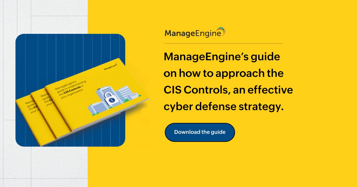 manageengine's tweet image. Check out ManageEngine&apos;s guide to implementing the CIS Controls® and learn how to develop a solid cybersecurity strategy that focuses on both privacy and security concerns.
mnge.it/mecis
#CISControls #CIScriticalsecuritycontrols #MECIS