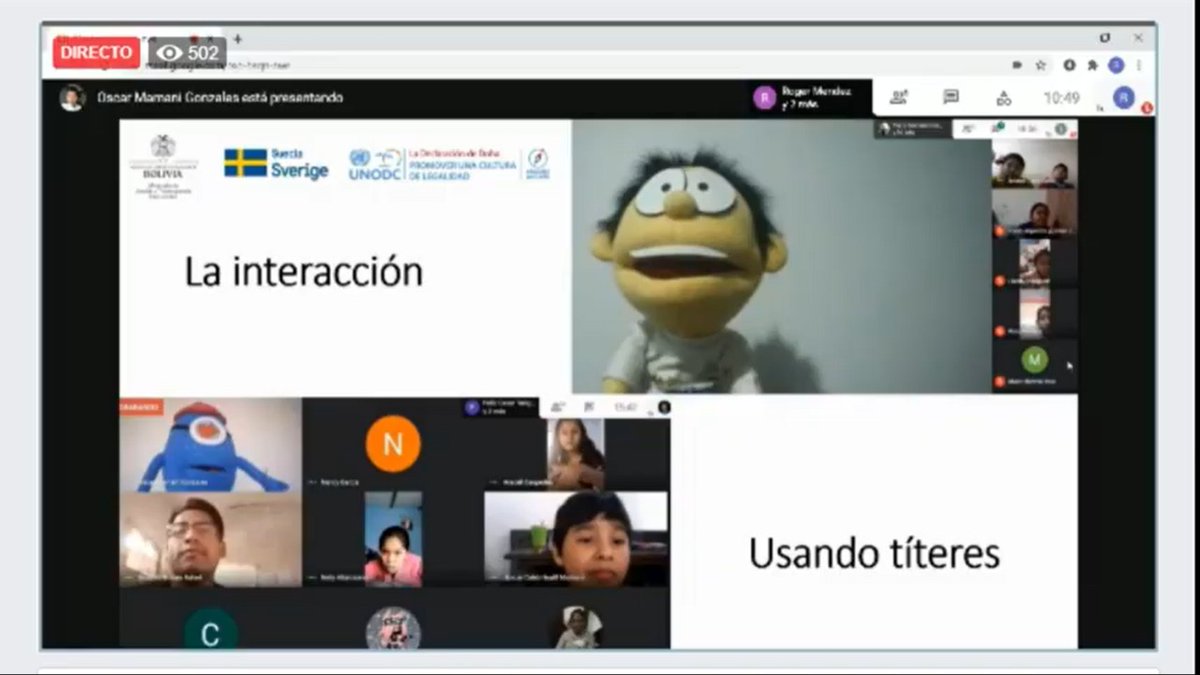 UNODCBolivia's tweet photo. Con el apoyo de @SueciaEnLaPaz @MinJusticiaBol @DohaDeclaration, #UNODC, junto al @minedubol #UNEFCO, capacitó a más de 500 profesores primaria y secundaria en TIC para promover valores de justicia, ética y transparencia, donde se difundieron #LosZorbs y el videojuego #Disonante https://t.co/3MYrh0pa0A