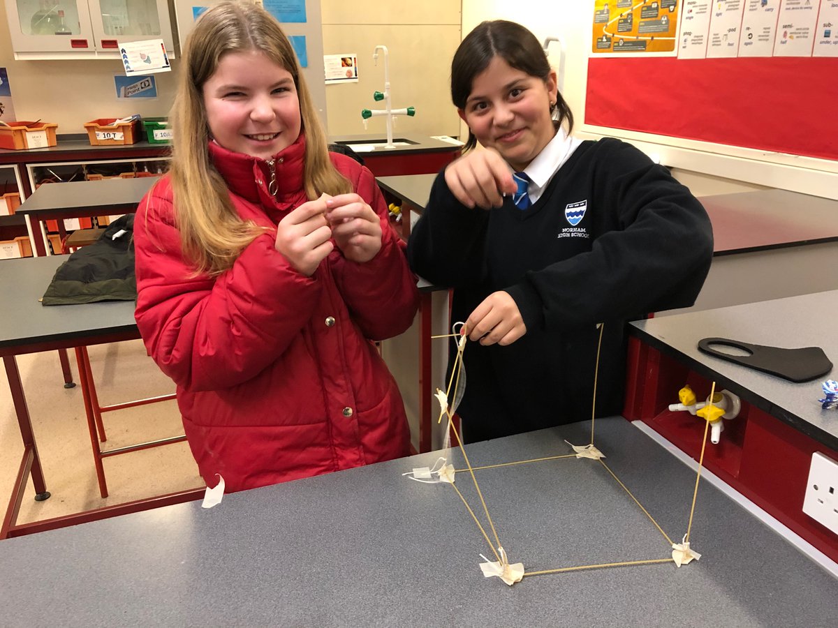 NorhamScience's tweet image. STEM club loving the spaghetti tower challenge! @norhamhigh