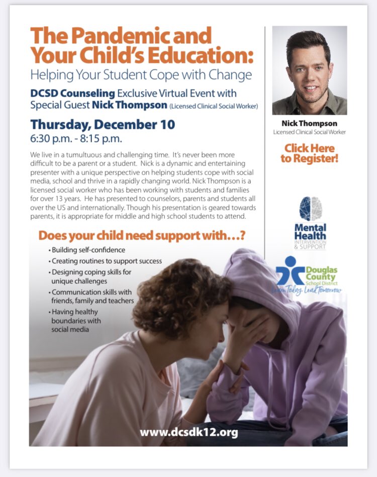 PHSPostGrad's tweet image. The Pandemic and Your Child’s Education - Nick Thompson - Dec 10