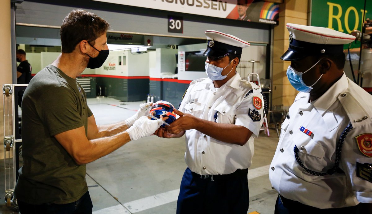 And of course the firefighters first on the scene, Joby Mathew and Thaer Ali Taher. 

Thank you for your bravery 🙏

#HaasF1