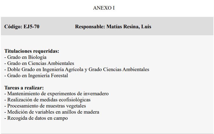 L_Matias_'s tweet photo. La @unisevilla acaba de convocar 110 contratos de personal técnico de apoyo a I+D+i financiados por el Plan de Empleo Juvenil. Plazo solicitud 4-21/12/2020. Convocatoria y más info en https://t.co/4rjzKjUaUm
👇 perfil asociado al proyecto #MEADCLIM en @BiologiaUS. Por favor RT. https://t.co/CDHf8ASmDX