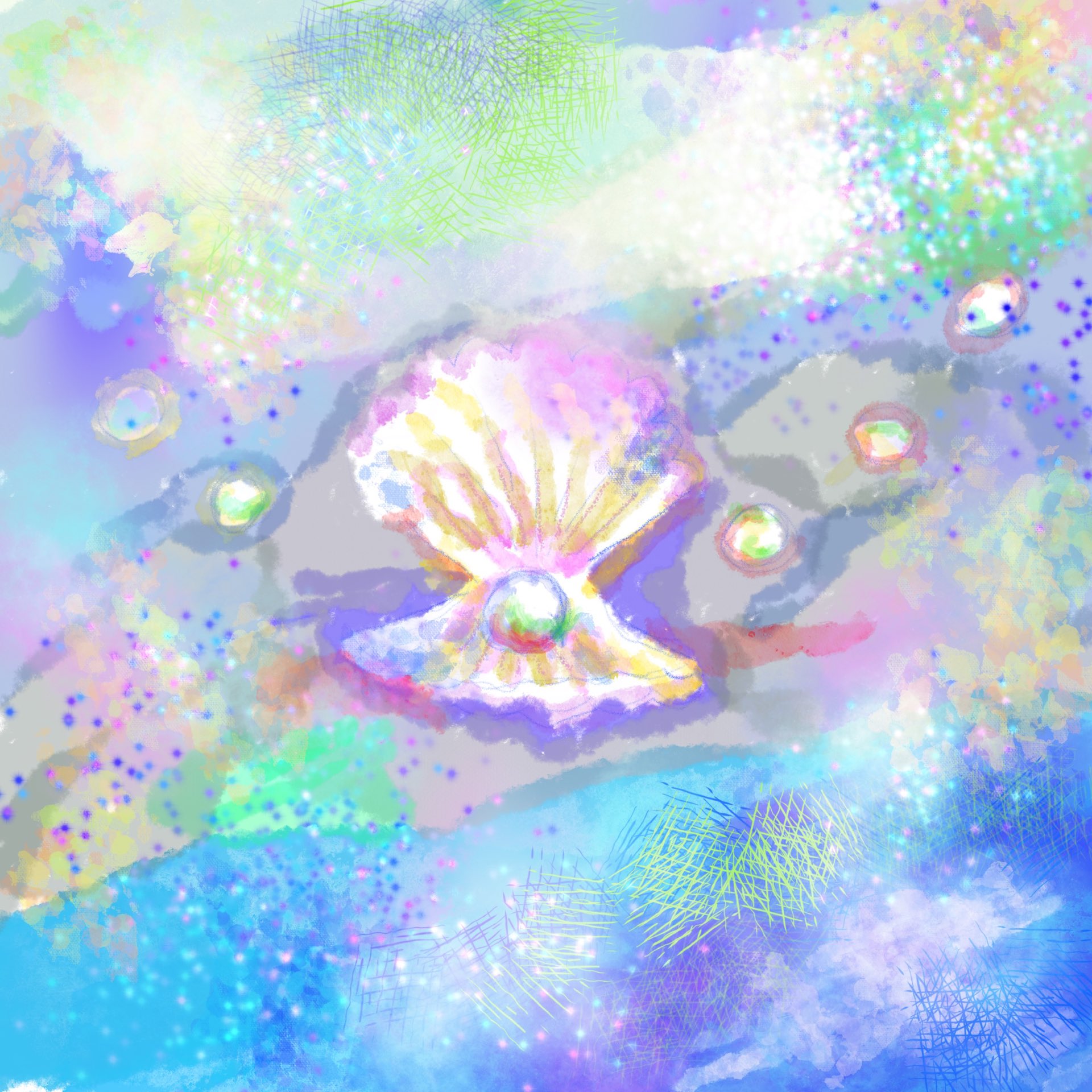 Aiko Matsunami 真珠貝の夢 夢 真珠貝 真珠 イラスト 絵 一日一絵 デジタル画 Dream パール Art Illustration Drawing Painting アート T Co Ozjptxlgmn Twitter
