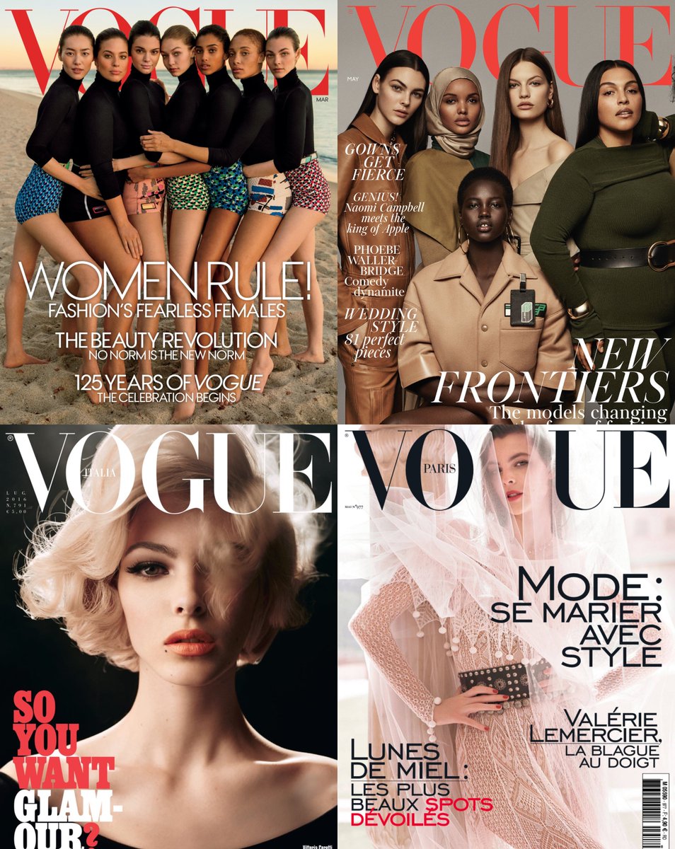 VITTORIA CERETTI Vogue US March 2017Vogue UK May 2018Vogue Italia July 2016Vogue Paris May 2017