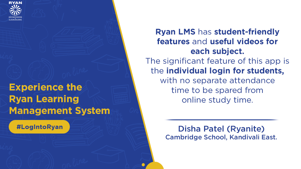 RyanIntlGrp's tweet photo. Hassle-free and easy to use, the #RyanLMS ensures quality education to #Ryanites.
Here's what our Ryanite from Cambridge School, Kandivali says about the Ryan Learning Management System. #LogIntoRyan
#RyanInternationalSchool #RyanSchoolOS https://t.co/0SRQ8d9ymm