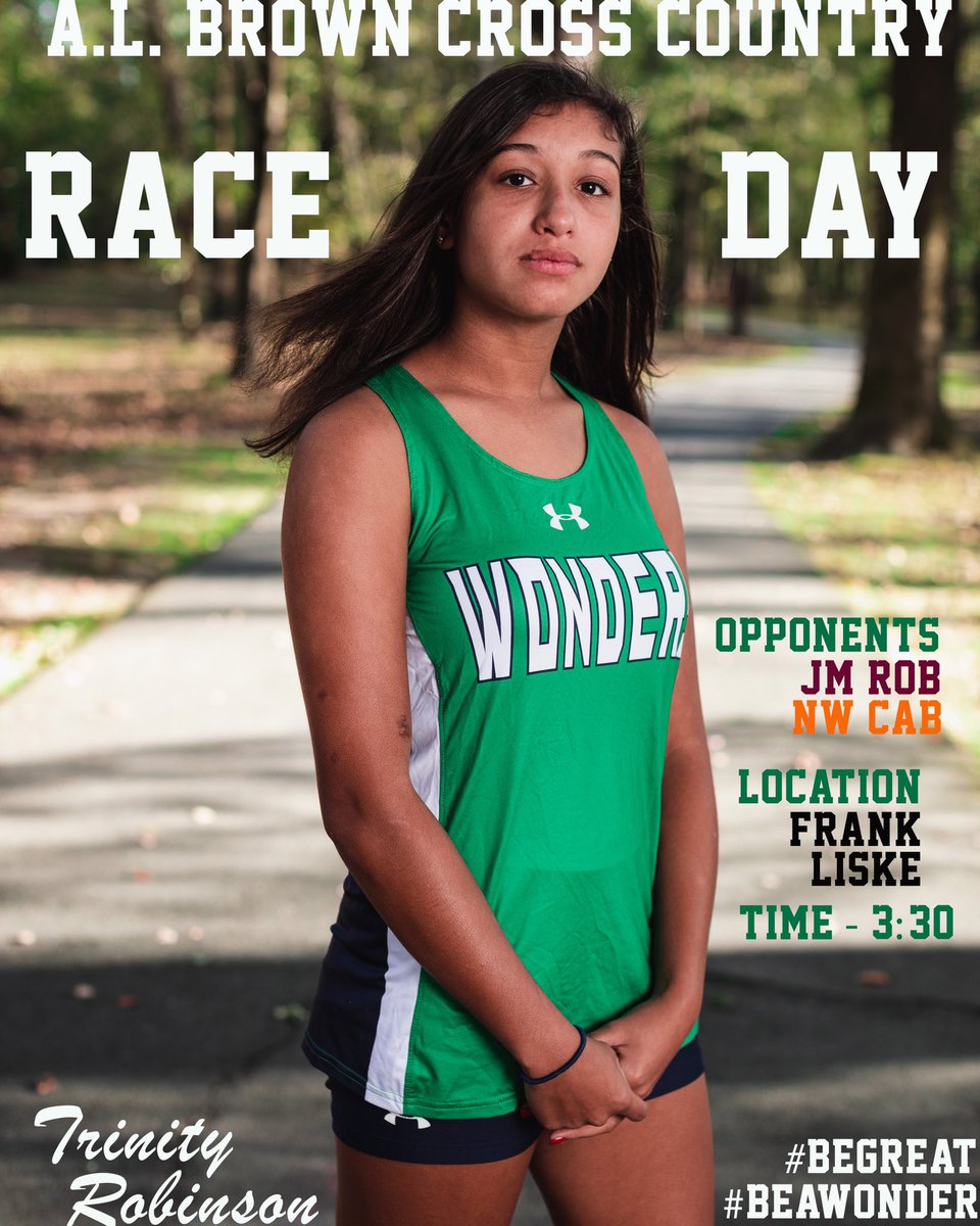 ALBrownXCTF's tweet photo. Good Morning, Wonder Nation, and welcome to Race Day! #BEAWONDER #BeGreat #ExpectDontHope #WON1DER #BeatJM #BeatNWC https://t.co/qqV368p2ly