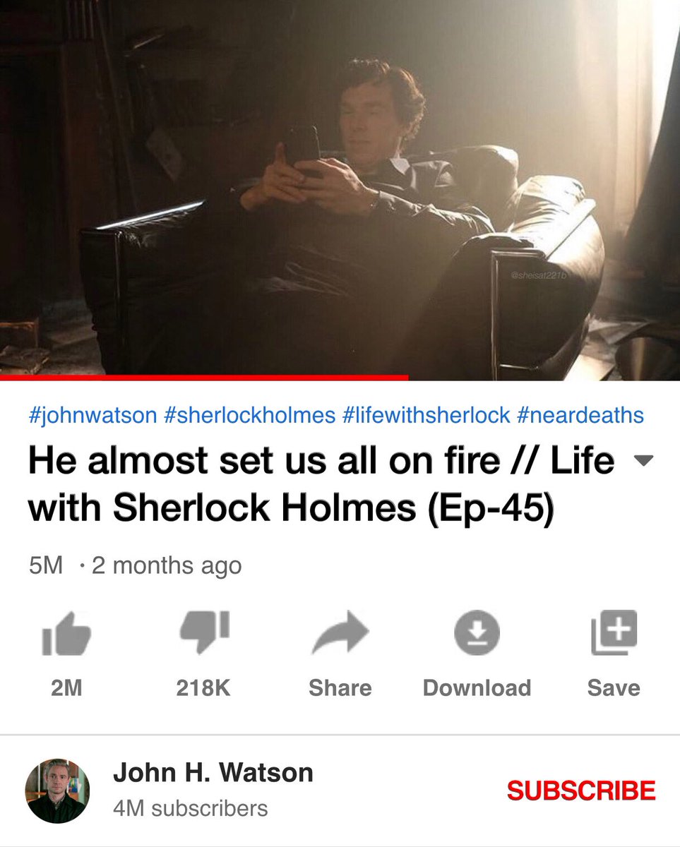 bbc sherlock characters as youtubers— a thread