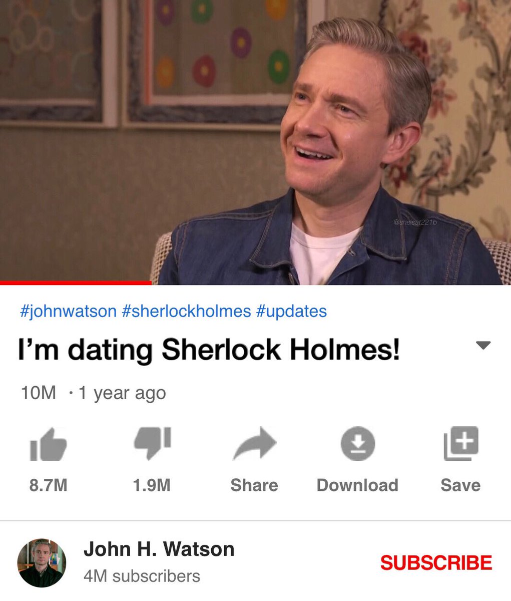 bbc sherlock characters as youtubers— a thread