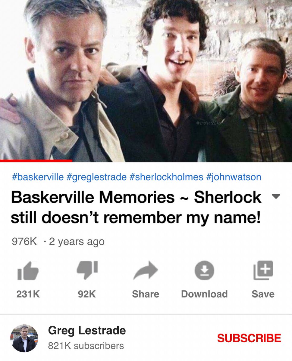 bbc sherlock characters as youtubers— a thread
