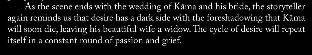  Found another book to read, although this one feels much more like an analysis rather than a fairytale:「God of Desire - Tales of Kamadeva in Sanskrit Story Literature」by Catherine Benton! A religious teacher. And it's SO GOOD!!!!!!!!! and answers SO MANY of my questions !!!