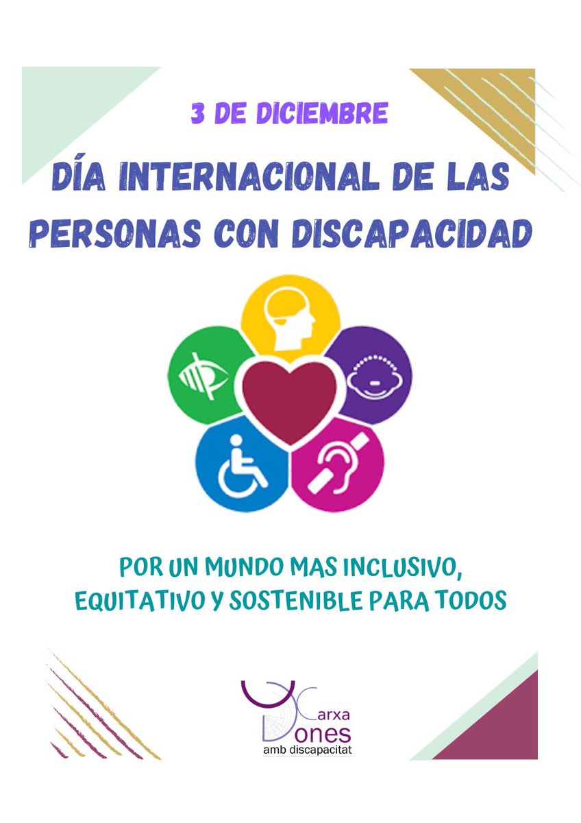 XarxaMujeres's tweet photo. #3dediciembre #DíadelasPersonasconDiscapacidad https://t.co/1dZZvtPXJM