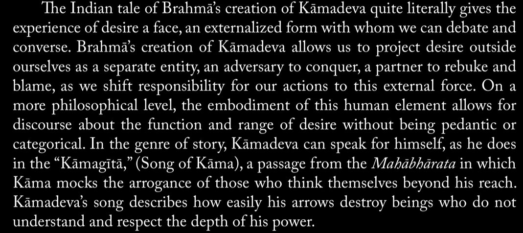 Book above is an absolute goldmine and associates Kamadeva both with his original stories and also the impact he has as a concept in EVERY SINGLE ONE OF THEM AND ALSO KAMA'S IMPACT ON NON SEXUAL THEMES AS WELL... this is food for REE !!!!!!!! 