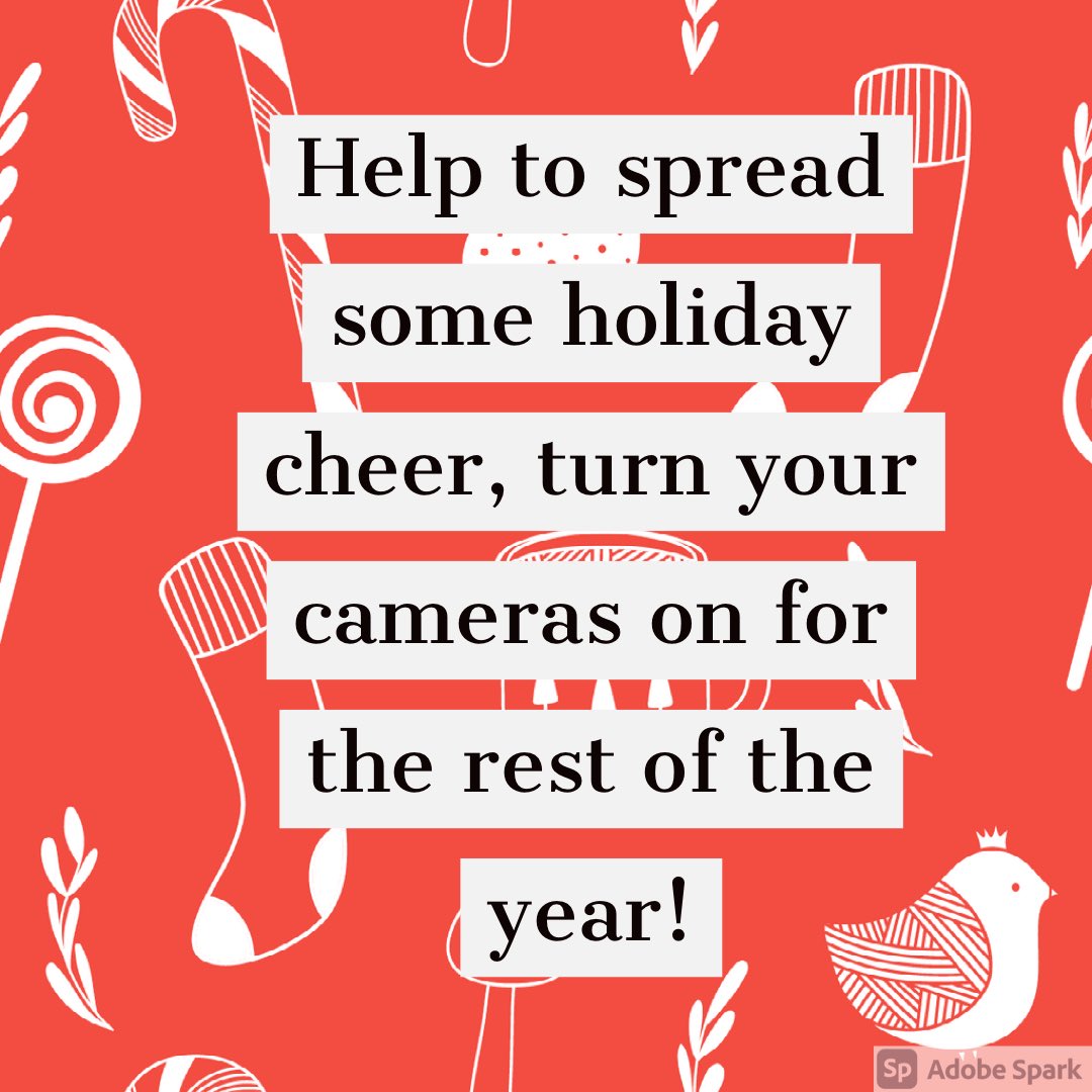 Let’s all channel Buddy the Elf and make our Zoom classes a better experience for everyone!  Join us for the next few weeks in this simple act of spreading holiday cheer!