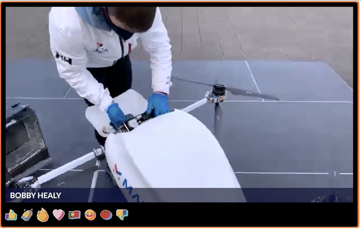 1250's tweet image. Incredible to see @realBobbyHealy and the @MannaAero team now doing a live drone delivery demo during @WebSummit. Not that long ago, he was just talking about this idea at #FirstFridaysforStartups @dogpatchlabs. Incredible to see their speed of execution.