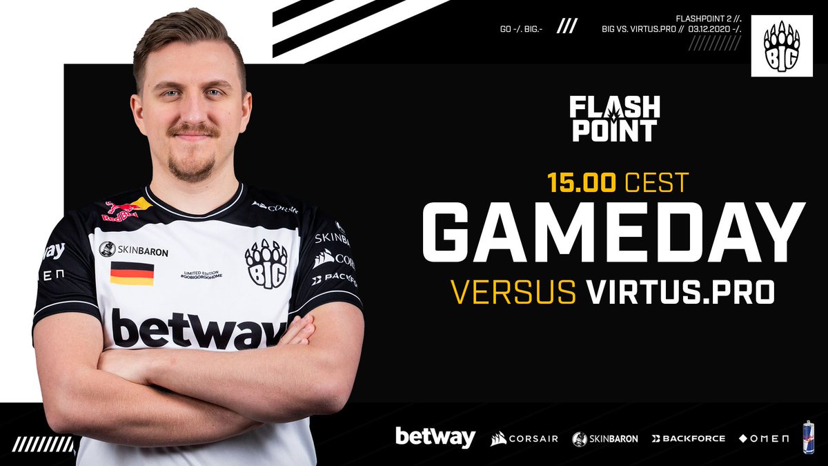 BIGCLANgg's tweet photo. A ticket to the upper bracket final of @Flashpoint is at stake in our playoff game against @virtuspro in an hour! 🏆
📺 https://t.co/IhGTihIjqN⠀⠀⠀
⠀⠀⠀
#GOBIG #RushFragRepeat https://t.co/zgrZPgqm9h