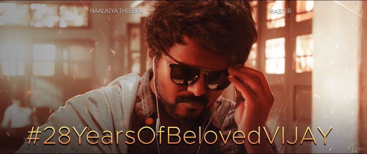 THFC_off's tweet photo. Official tag to celebrate 28 years of Vijayism 

Tag : #28YearsOfBelovedVIJAY

#Master @actorvijay https://t.co/DTwPqCC6fs