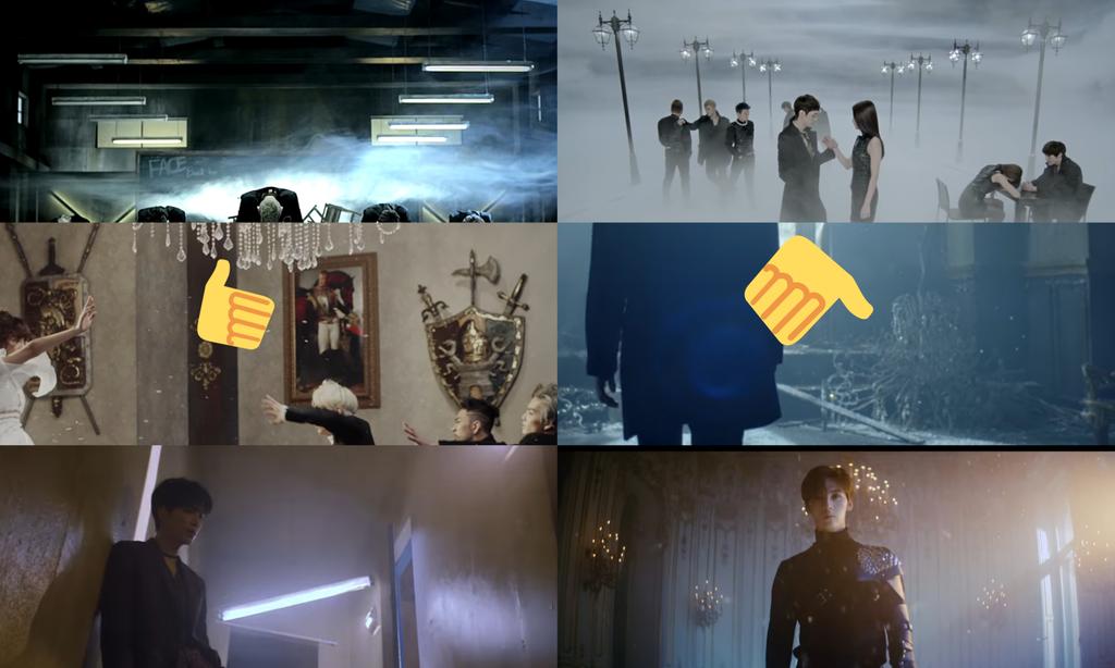 now we can see the journey of nuest.. through their mvs, they started with neon lights, street lamps, and they finally get the chandelier.but their chandelier broke, they were once fallen knights. they were starting again with neon lights, till they finally get 5 chandeliers