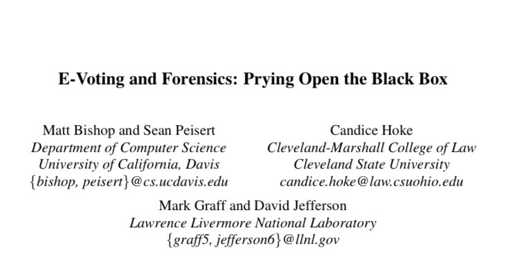 When we begin the forensic audit process we need not reinvent the wheel. This process has already been examined and the roadmap to success was laid out by, of all schools, University of California Davis.They pull the veil back from black box voting machines through transparency