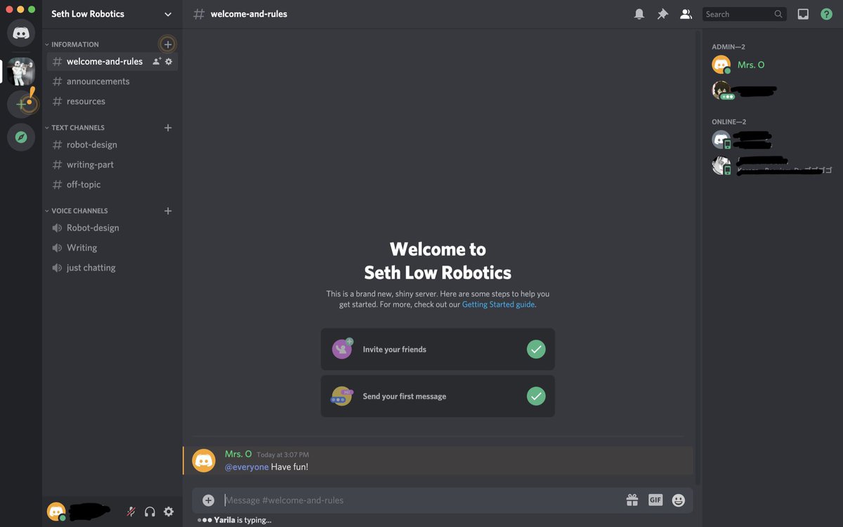 mrs_olivetech's tweet photo. Has anyone used @discord in education? I experimented yesterday and would love any suggestions!

#edtech #remotelearning #blendedlearning #covidteacher #middleschoolteacher #technologyteacher #discord #discordineducation #gamification #teachersofinstagram #olivetech https://t.co/JMFgHUy1e6