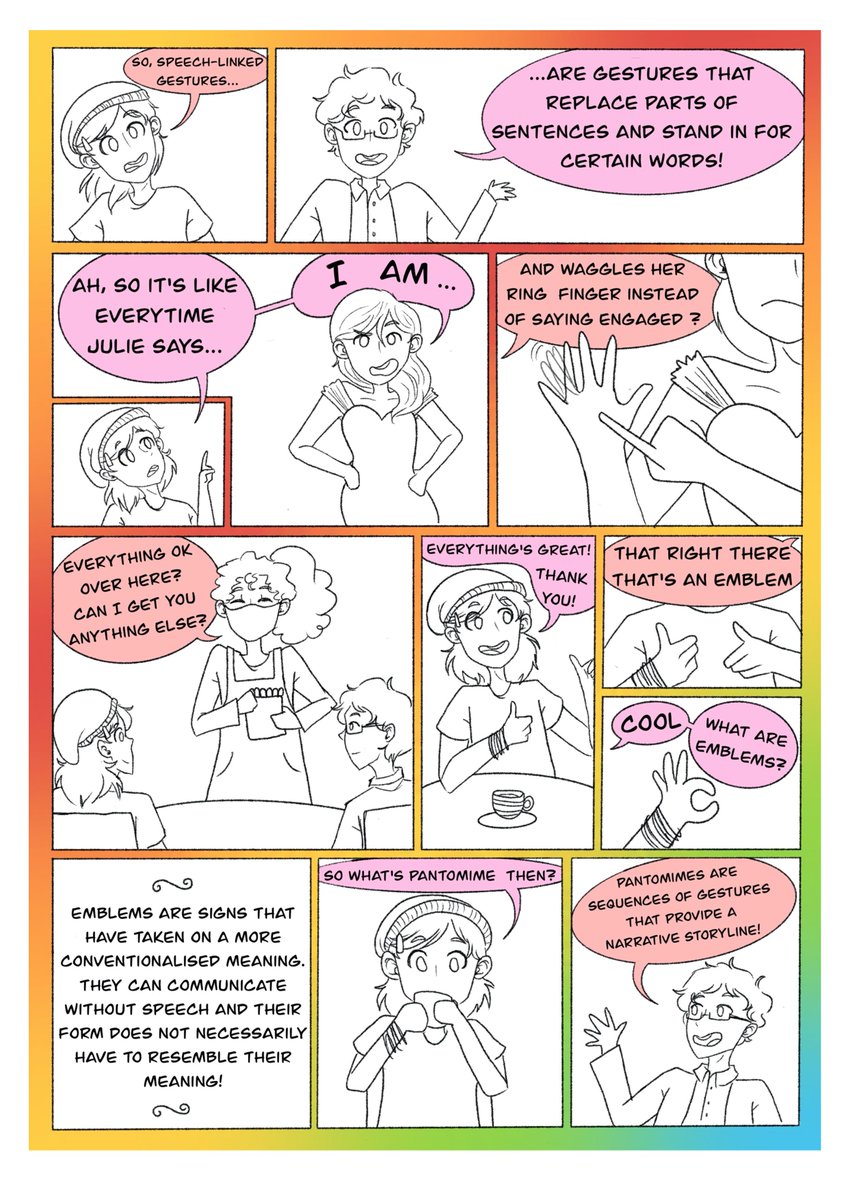 Hello Folks, if you are looking for something to read today, why not try my student  @catearphanatic 's work on gesture (6 threads). Gesture folks, be gentle. It is a new course and we only had 2.5 weeks to cover the topic. This for me is one of the best things in 2020.