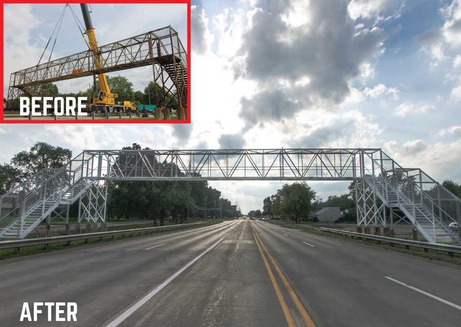 #throwbackthursday Check out this pedestrian bridge we removed, repaired &amp; reinstalled in 2018 in Waterford. #teamwork
