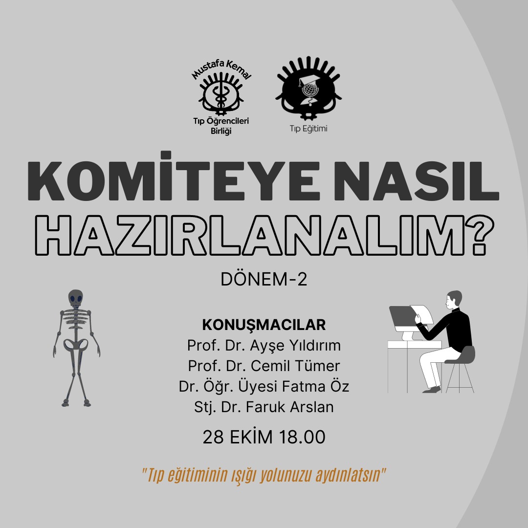 mustafakemaltob's tweet photo. 28 Ekim 2020 tarihinde Tıp Eğitimi Çalışma Kolu olarak Dönem 2 öğrencilerine yönelik ‘’Komiteye Nasıl Hazırlanalım?’’ etkinliğini gerçekleştirdik 🐼 https://t.co/jK4SkqX2q0