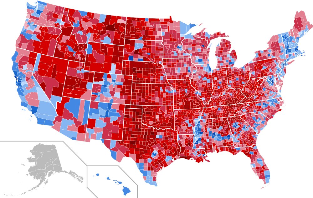 Brilliant Maps on Twitter: "2020 US Presidential Election Map By County &  Vote Share - https://t.co/MYfJl4Yk75… "