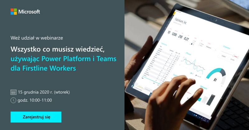 xmikeguzowski's tweet photo. Wraz z #Microsoft Polska zapraszam na webinar.  

Będzie o #PowerApps + #MicrosoftTeams + #FirstlineWorkers. 

Teoria + Case Study + Aplikacje.

Kiedy? 15.12.2020 w godzinach 10:00-11:00

DO ZOBACZENIA!

LINK DO REJESTRACJI: https://t.co/zRXDxDRzSS https://t.co/urYFt2r4OC