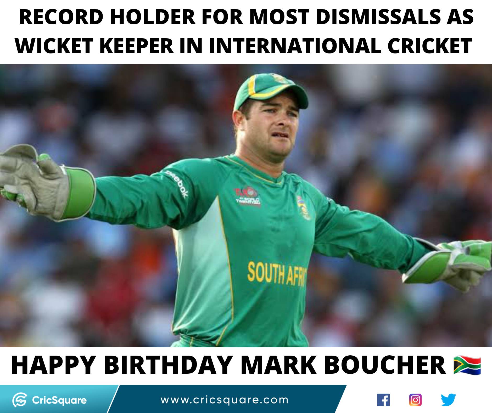 Happy Birthday, Mark Boucher !!  