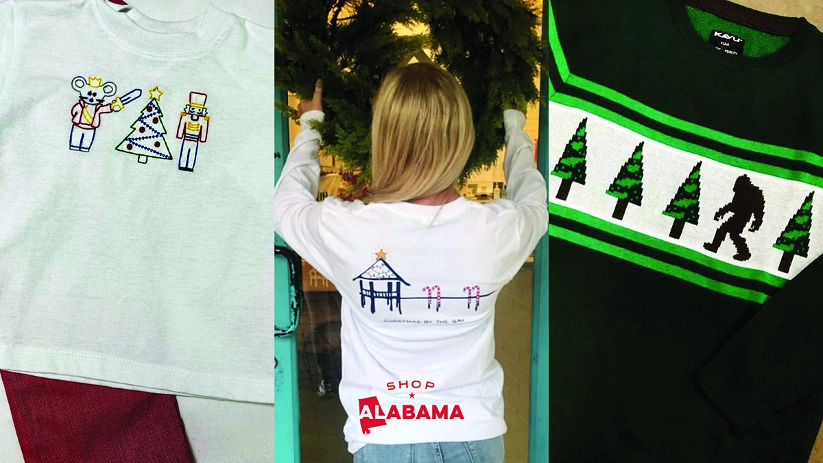 AlabamaRetail's tweet photo. The most popular gift category for Holiday 2020 is clothing and accessories. Let Alabama retailers help you check off your list. #ShopAlabamaForTheHolidays to #KeepAlabamaOpen and #KeepTheCheerHere @thelilipad @Fairhope_Store @WernersTrading https://t.co/0hYRrNxO85