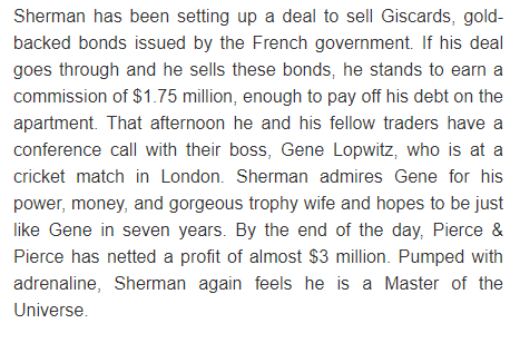 Sherman McCoy, the bond trader in Bonfire of the Vanities by Tom Wolfe trades Giscard Bonds at Pierce & Pierce for a living, and it's an important bit of of the plot.